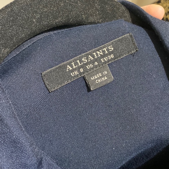 All Saints Blue cowboy style shirt US 4 - Picture 3 of 6